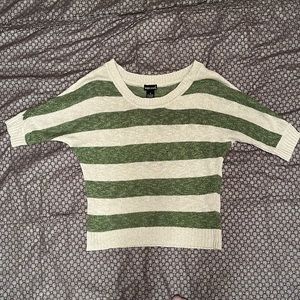 Wet Seal Green and Grey shimmer sweater